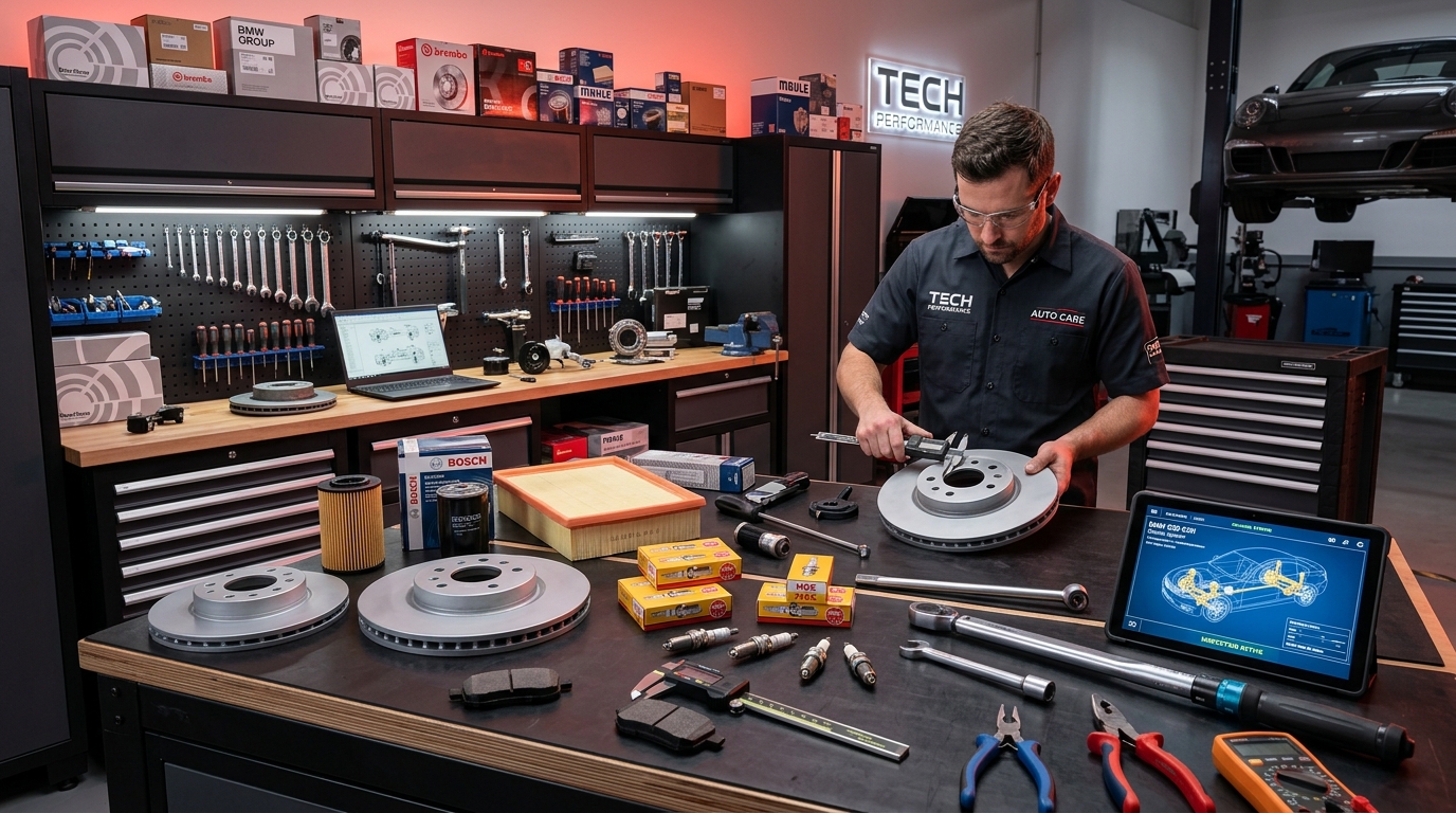 Yedek parça kolaj fotoğrafı — disk, filtre, amortisör, piston